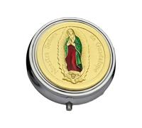 Decorative Metal Storage Case Featurings Integrated Makeup Glass for Religious Objects and Cosmetic Essential Decorative Metal Makeup Organizers