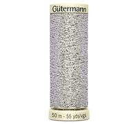Decorative Metallic Thread for Cross-Stitch, Embroidery, Applique and General Sewing - Colour 41 - Silver - 2 x 50m Spool