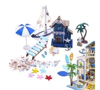 Decorative Miniature Game - Marine Thematic Doll House, Realistic Accessories | Small Orna Beach ManualPrepared with perfect wood, PP and resin, this miniature kit a build!