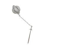 Decorative Miniature H2 Battle Sword Fine English Pewter on a Tea Leaf Infuser Stainless Sphere Strainer