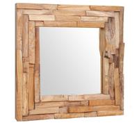 Decorative Mirror Hallway Bathroom Makeup Mirror Vanity Mirror Teak vidaXL