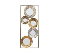Decorative Mirror Wall Decor MAICOBA Rectangular Metal Gold