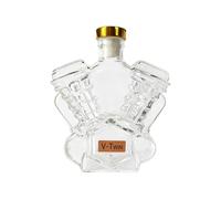 Decorative Motorcycle Motor Shape Alcohol Container | Glass Whiskey | Bottle Decanter Dining Display Cabinet Shelves Event Planner Bartenders Bar Liquor Machine Gift Man Cave