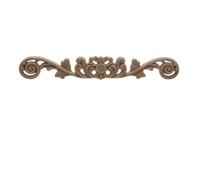 Decorative Mouldings Onlay Wood Mouldings Applique Decal Carved Unpainted Modern Long Large Leaves Flower Rubber Corner Furniture(31cmx4.cm)