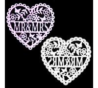 Decorative MR & MRS Heart Metal Cutting Die, Sentiments, Stencil, Love, Wedding, Card Making, Scrapbooking, Paper Crafts, G3