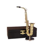 Decorative musical instrument models Saxophone Instrument Ornaments Home Gift Models Desk Mini Living Room Ornaments(A16cm)
