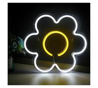 Decorative neon lights Flower LED for Neon Sign Wall Decor Hanging Body For Bar Shop Party Children To The Room With Home Bedroom for Vibe Light(White)