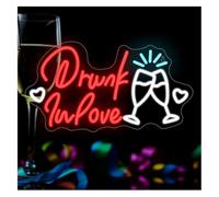 Decorative neon lights Neon Sign Drunk In Love Wall Decoration 42cm×22.6cm
