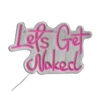 Decorative neon lights Soothing Atmosphere Lamp Neon Sign for Pink Let's Get Naked Light, for Bedroom, Home