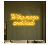 Decorative neon lights To The Moon And Back for neon Sign LED Light for usb Powered For Home Wedding Bedroom Bar Room Wall Decor 38cmx12cm(E)