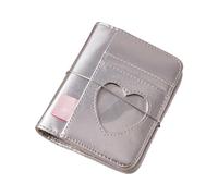 Decorative Notebook, 100 Sheets of Folder Paper, 13.2 x 10.5 cm PU Leather Cover with Heart Design | for Notes, Lists, Students, Travelers, School, University, Work, Study