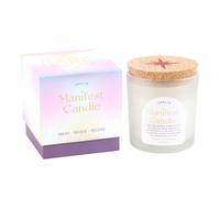 Opalite Lavender & Patchouli Manifestation Candle - Spiritual Relaxation, Positive Energy