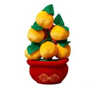 Decorative Orange Tree Ornament With Fabric Material For Tabletop And Countertop Use, Represents Prosperity And Joy During Holidays(A)
