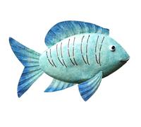 Decorative Ornament - Metal Blue Green Fish Sculpture