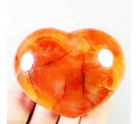 Decorative Ornaments Carnelian Geode Crystal Quartz Agate Heart Polished Minerals (Size : 40-50mm)