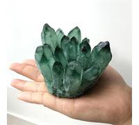 Decorative Ornaments Green Ghost Phantom Quartz Crystal Cluster ore Crystal Home Decoration (Size : 400-500g)