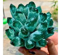 Decorative Ornaments Green Tibetan Quartz Crystal Cluster Office Ornament Gift (Size : 300-350g)