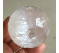 Decorative Ornaments Iceland Spar Crystal Stone White Calcite Ball Crystal Sphere (Size : 9000-1000g)