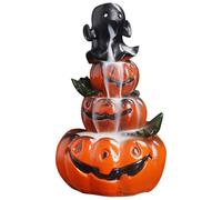 Decorative Ornaments Incense Falls Burner Cute Pumpkin Reflux Incense Burner Resin Halloween Pumpkin Statue Gothic Decoration Halloween Decoration Indoor Home Sculptures (Orange, 18x10. 5x10. 5)