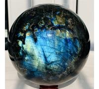 Decorative Ornaments Labradorite Crystal Ball Furniture Office Ornaments Decoration (Size : 450-500g)