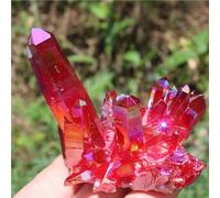 Decorative Ornaments Light Colorful Aura Quartz Crystal Bismuth Silicon Cluster Rainbow (Size : 150-200g)