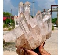 Decorative Ornaments White Quartz Crystal Cluster (Size : 150-200g)