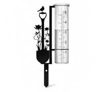 Decorative Outdoor Rain Gauge 5 Inch Dual Scale Butterfly Yard Garden Stake (Bird)
