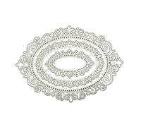 Decorative Oval Cutting Die Flower Photo Frame Die Cut Carbon Steel Stencil for Festival Scrapbooking Photo Lace Edge Oval Embossed Stencil Photo Frame Metal Die Cut