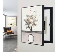 Decorative Painting Counter Cover for Electric Meter | Fuse Box Decorative Cabinet, Indoor Home Decor | Wall Mounted Electrical Panel Cover with Style for Home Indoor Use, 60x70cm to the right