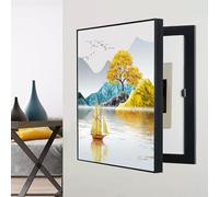 Decorative Painting Counter Cover for Electric Meter | Fuse Box Decorative Cabinet, Indoor Home Decor | Wall Mounted Electrical Panel Cover with Style for Home Indoor Use, 40x60cm to the right