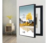 Decorative Painting Counter Cover for Electric Meter | Fuse Box Decorative Cabinet, Indoor Home Decor | Wall Mounted Electrical Panel Cover with Style for Home Indoor Use, 40x60cm to the left