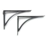 Decorative Pair of Ironbridge Shelf Brackets 8 X 10 Inch with Antique Black available with matching fixings