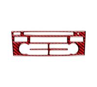 Decorative Panel For 718 982 For Cayman GT4 For Boxster GTS 2016-2022 Dashboard Radio Panel Decoration Stickers Fiber Car Interior Parts(Red)