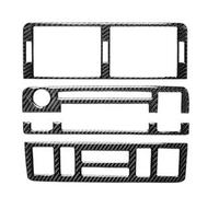 Decorative Panel for BMW 3 Series E46 1999-2004 Center Console Vent Air Panel Radio Panel Decoration Car Decorative Stickers(Black B)