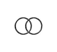 Decorative Panel for BMW G01 G02 X3 X4 2018-2020 Door Panel Speaker Cover Decoration Ring Carbon Fiber Car Interior Decorative Stickers(2 pcs)