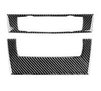 Decorative Panel For BMW Series 3 E90 E92 2005-2012 Dashboard Radio CD Air Panel Decoration Stickers Carbon Fiber Car Interior(B)