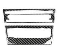 Decorative Panel For BMW Series 3 E90 E92 2005-2012 Dashboard Radio CD Air Panel Decoration Stickers Carbon Fiber Car Interior(D)
