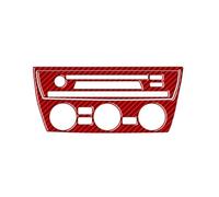 Decorative Panel for BMW X3 E83 2004-2010 Dashboard Cd Radio and Air Panel Decoration Carbon Fiber Car Interior Decorative Stickers(A Set-red)