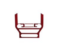 Decorative Panel for for Mustang 2015-2021 Dashboard Radio Navigation Panel Decoration Frame Red Carbon Fiber Decorative Stickers