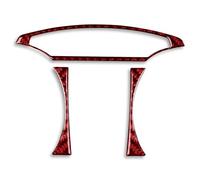 Decorative Panel For Q7 2007-2011 2012 2013 2014 2015 Carbon Fiber Speedometer Trim Frame Cover Car Interior Decorative Stickers(Red)