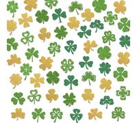 Decorative Paper Confettis For Irish Festival Holiday Party Home Desk Decoration Four Leaf Clovers Table Scatters Decorative Paper Confettis