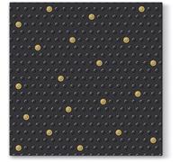 Decorative Paper Napkins Serviettes 33cm x 33cm (Pack of 20) (Inspiration Dots Spots Black-Gold)