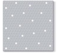 Decorative Paper Napkins Serviettes 33cm x 33cm (Pack of 20) (Inspiration Dots Spots Silver-White)