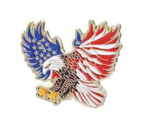 Decorative Patriotic Lapel Brooch Pin Americans Flag Themed Anniversary Alloy Accessory for Jackets Hats Bags Patriotic Lapel Badge Vintage Alloy Accessory Coat Pin