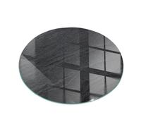 Decorative Pattern Glass Stove Floor Protector | Tempered Hearth Panel | Heat Resistant Fireplace Base Shield | Stylish Fire Surround - fi60cm (23.6 inch) - Natural stone texture