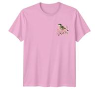Decorative Patterned Bird On Branch Birds Animals Graphic Tee Mens Womens T-Shirt Unisex Style Top M Light Pink