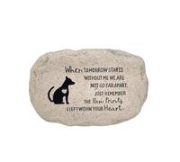 Decorative Paw Print Memorial Plaque Wall Hanging with Heartfelt Quote Indoor Outdoor Ornament Multipurpose Use as Doorstep Garden Stone Dog or Cat (Dog Wall Plaque)
