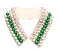 Decorative Pearls Beaded Blouse Faux Collar Shirt Insert Detachable False Collar Choker Necklace Accessory for Women Elegant Neckwear
