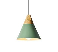 Decorative Pendant Lamp, Dining Room Hanging Wood Art Metal, Cafe E27 Base Ceiling Lighting Fixture, Creative Personality Macaron LED Droplight, for Cafe,