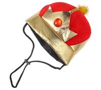 Decorative PET Crown Hat for Dogs, Adjustable Rope Cloth Halloween Season | Lightweight Comfortable Crown Style, for Puppy and Other Small Pets, Party Wear, Cat Hats